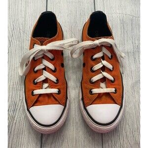 Orange Converse All Stars Boy Girl Shoes, Size Youth 1